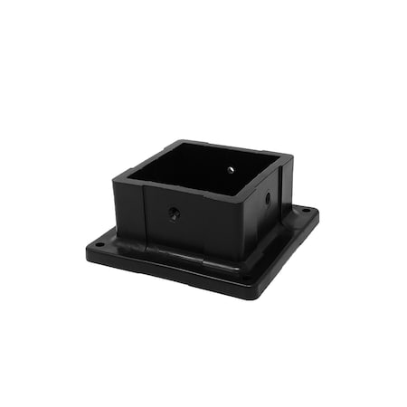 Nuvo Iron MULTI-PURPOSE BLACK 4in x 4in PLASTIC POST BASE ANCHOR PPA4X4B